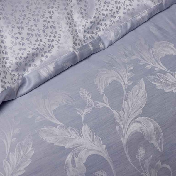 «GRACIE» 9017-0211 french-blue. Постельное белье Mako-Brokat-Damast (Мако -Брокат-Дамаст). 100% Хлопок. ТМ «Сurt Bauer», Германия