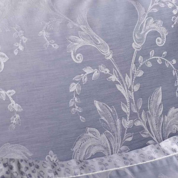 «GRACIE» 9017-0211 french-blue. Постельное белье Mako-Brokat-Damast (Мако -Брокат-Дамаст). 100% Хлопок. ТМ «Сurt Bauer», Германия
