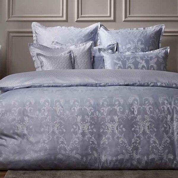 «GRACIE» 9017-0211 french-blue. Постельное белье Mako-Brokat-Damast (Мако -Брокат-Дамаст). 100% Хлопок. ТМ «Сurt Bauer», Германия