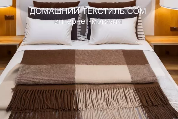 ECOLINE BEIGE Шерстяной плед 150х200см. Шерсть альпака-овечья шерсть мериноса ECOtLINE (ЭкоЛайн) Индия ДОМАШНИЙ-ТЕКСТИЛЬ.COM интернет-магазин (1)