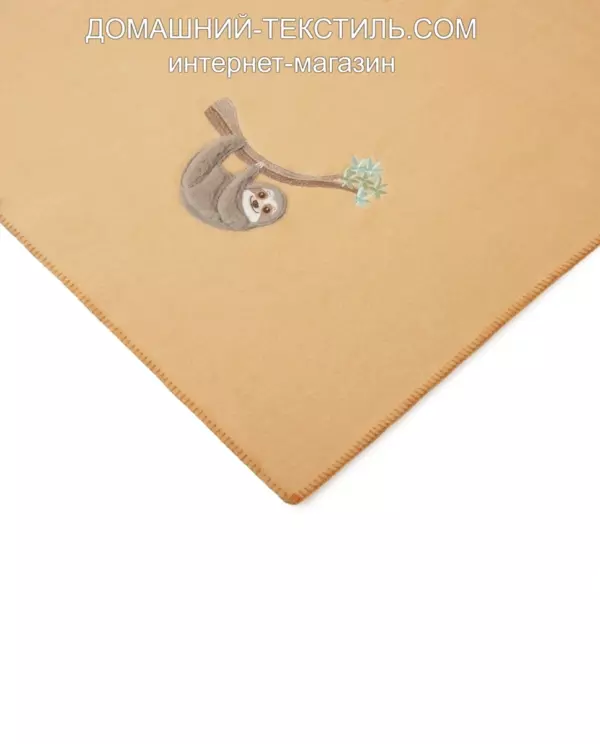 Frati THE SLOTH CREMA кремовый Плед 30% вискоза 70% полиэстер Frati Home Италия. ДОМАШНИЙ-ТЕКСТИЛЬ.COM интернет-магазин (1)