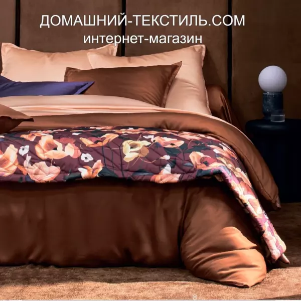 RHAPSODIE grenat бордовый стеганое покрывало 100% Хлопок-Сатин Blanc des Vosges Франция-Португалия ДОМАШНИЙ-ТЕКСТИЛЬ.COM интернет-магазин (2)