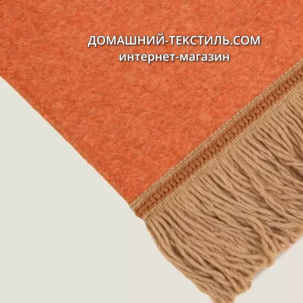 Frati SOFT BAMBOO APRICOT с тесьмой BRIGITTE оранжевый Плед Бамбук-Полиэстер Frati Home Италия ДОМАШНИЙ-ТЕКСТИЛЬ.COM интернет магазин (3).