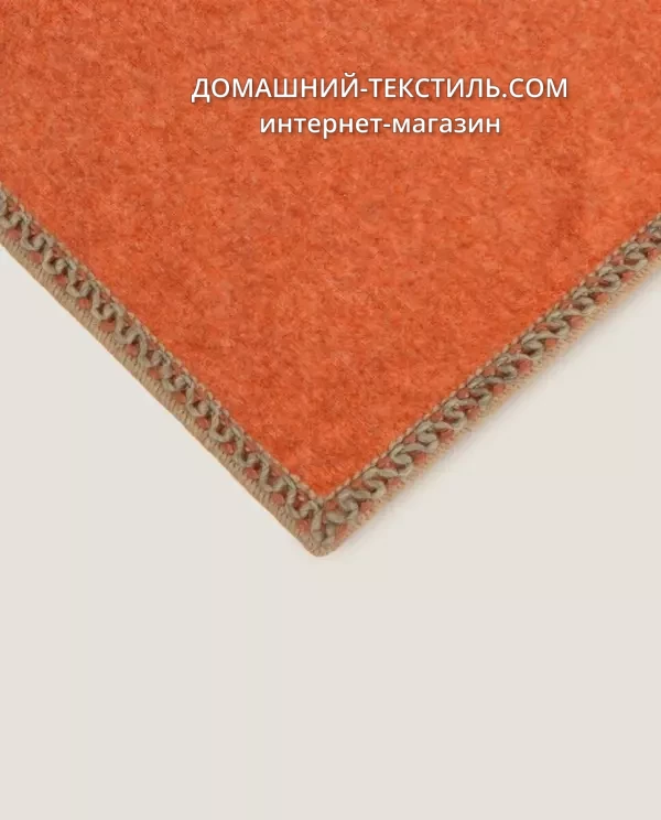 Frati SOFT BAMBOO APRICOT с тесьмой COCO оранжевый Плед Бамбук-Полиэстер Frati Home Италия ДОМАШНИЙ-ТЕКСТИЛЬ.COM интернет магазин (1)
