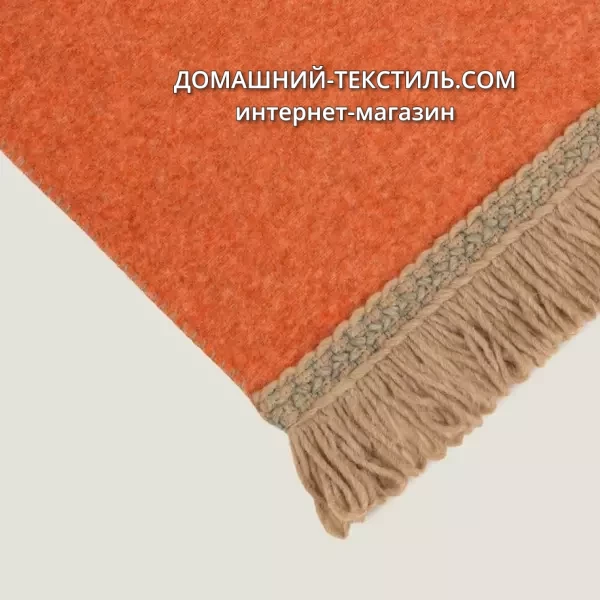 Frati SOFT BAMBOO APRICOT с тесьмой ROUSSEAU оранжевый Плед Бамбук-Полиэстер Frati Home Италия ДОМАШНИЙ-ТЕКСТИЛЬ.COM интернет магазин (2)