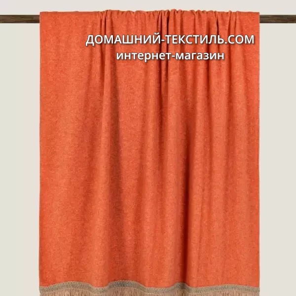 Frati SOFT BAMBOO APRICOT с тесьмой ROUSSEAU оранжевый Плед Бамбук-Полиэстер Frati Home Италия ДОМАШНИЙ-ТЕКСТИЛЬ.COM интернет магазин (4)