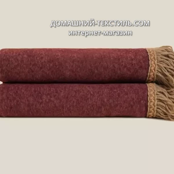Frati SOFT BAMBOO BURGUNDY с тесьмой MATISSE бордовый Плед Бамбук-Полиэстер Frati Home Италия ДОМАШНИЙ-ТЕКСТИЛЬ.COM интернет магазин (3)