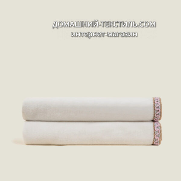 Frati SOFT BAMBOO NEVE с тесьмой COCO кремовый Плед Бамбук-Полиэстер. Frati Home Италия ДОМАШНИЙ-ТЕКСТИЛЬ.COM интернет-магазин (2)