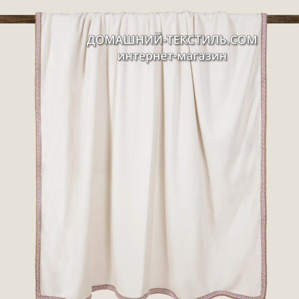 Frati SOFT BAMBOO NEVE с тесьмой COCO кремовый Плед Бамбук-Полиэстер. Frati Home Италия ДОМАШНИЙ-ТЕКСТИЛЬ.COM интернет-магазин (3)